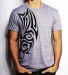 tribal tattoo screen print t-shirt american apparel tri-blend short sleeve track shirt-f51376